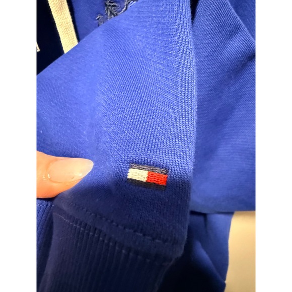 Tommy Hilfiger Mens Royal Blue Crest Logo Pullover Hoodie MW37462 XXL NWT - Picture 8 of 10